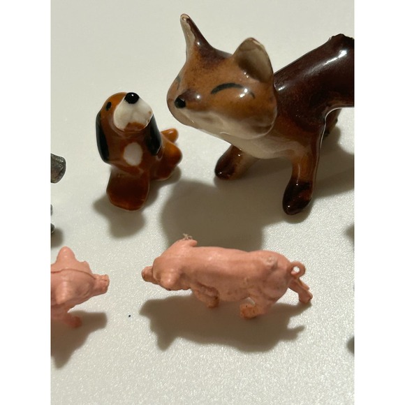 Vintage Lot Of Mini Animals Lot Monopoly Dog Piece Cat Pigs Fox Collectible Rare - Picture 3 of 16